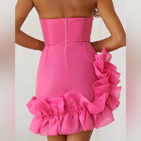 Pink Strapless Dress, Size M, Brand New - Picture 3 of 3